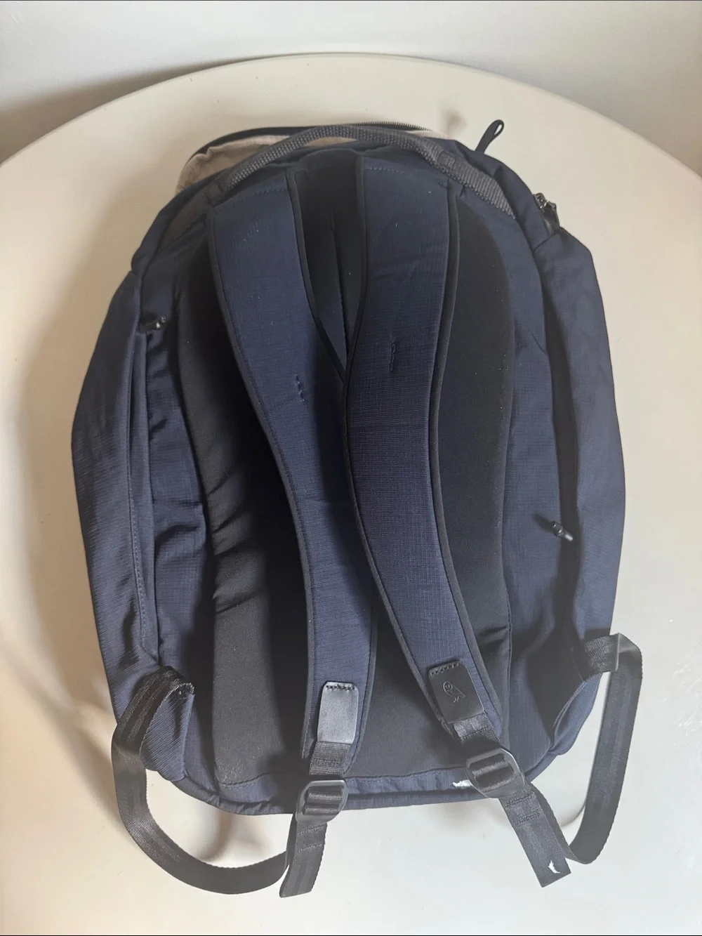 Bellroy Navy Blue Transit Workpack Commuter Backpack with Cream Interior
